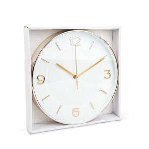 Falióra - 25 cm - műanyag, üveg - 1 x AA - fehér    Family 57336A - Image 3