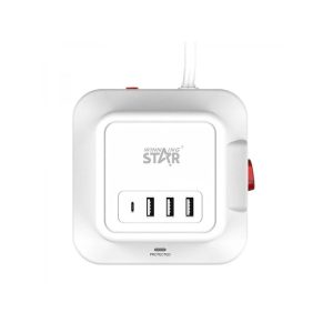 WinningStar - Kocka elosztó - 8-as + 3 x USB + 1 x Type-C - 3 m    WinningStar DA01162 - Image 3