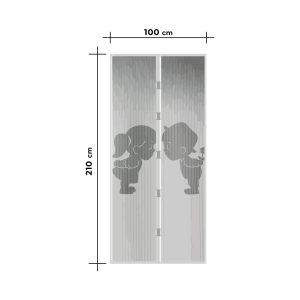 Szúnyogháló függöny ajtóra - mágneses - 100 x 210 cm - Fiú + Lány    Garden of Eden 11398F - Image 4
