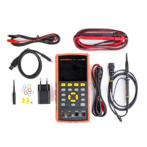 Kézi oszcilloszkóp - akkumulátoros - 3.5" színes LCD - AC/DC, 400V, 40MHz, 2 csatorna, 8K/4K    Maxwell-Digital 25360 - Image 4
