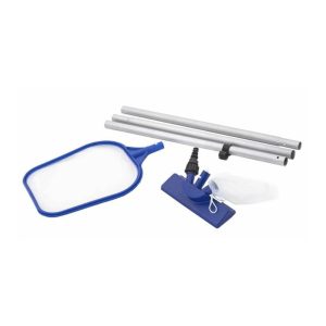 Medencetisztító szett - kék, szürke - háló, rúd, tisztítófej    Bestway DA00129 - Image 2