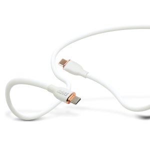 Adatkábel - Type-C / Type-C - fehér - 1 m - 3 A - 60 W    Delight 55554WH-1 - Image 2