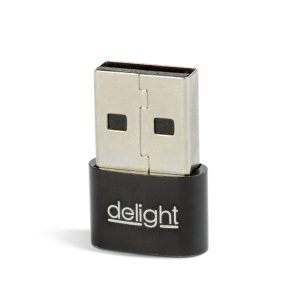 Adapter - Type-C / USB-A - 2,4A - 5V    Delight 55556BK - Image 2