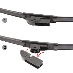 Ablaktörlő 24"/60 cm - 10 db adapterrel    Carguard 55744N - Image 2