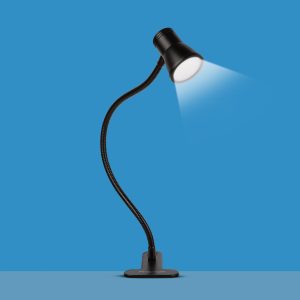 Flexibilis asztali lámpa - csipeszes - USB - állítható fényerő és színhőmérséklet - LED - fém    Phenom 20258 - Image 2