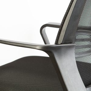 Irodai forgószék - fix karfával - szürke - 70 x 51 / 52 x 50 cm    BeMaDa BMD1119C - Image 2