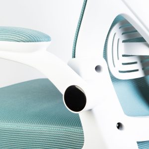 Irodai forgószék - karfával - fehér/kék - 58 x 48 / 50 x 50 cm    BeMaDa BMD1121 - Image 2