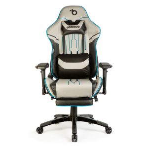 Gamer szék párnával - szürke/fekete/kék - 84 x 52 / 48 x 50 cm    BeMaDa BMD1118A - Image 3