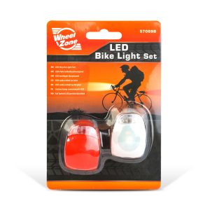 LED-es kerékpár lámpa szett TPE borítással - 2 db / szett    Wheel Zone 57069B - Image 4