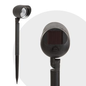 LED-es szolár lámpa fényvetővel - fekete - 410 mm    Garden of Eden 11251 - Image 2