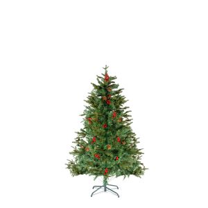 Műfenyő - 120 cm - PE / PVC - piros bogyóval     56481A - Image 2