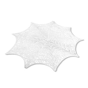 Halloween-i dekoráció - pókháló alátét - ezüst - Ø37 cm - műanyag     56576 - Image 2
