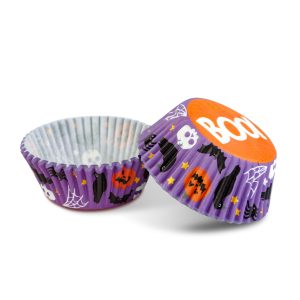 Halloween-i dekoráció - muffin papír szett - 50 db - 4 féle - 7 x 5 x 3,2 cm     56579 - Image 2