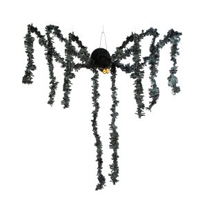 Halloween-i dekoráció - fekete pók - papír - 75 x 13 cm     56582 - Image 2