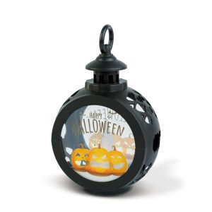 Halloween-i világító dekoráció - tök - felakasztható - LED - 8,5 x 13,5 cm     56602A - Image 2