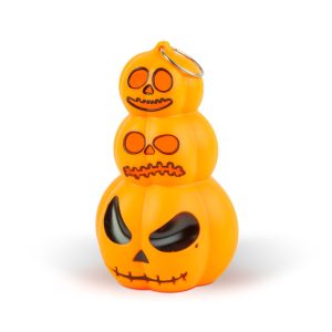 Halloween-i világító dekoráció - tök - melegfehér LED - 12 x 7,5 cm - 3 x LR1130     56603 - Image 2