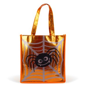 Halloween-i ajándéktáska - pók - 30 x 33 cm - narancssárga     56590A - Image 2
