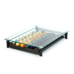 Fém kávékapszula tartó - 60 db Nespresso kapszulához - 410 x 260 x 60 mm - matt fekete    Bewello BW0999 - Image 3