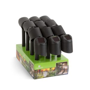 LED-es szolár lámpa fényvetővel - fekete - 410 mm    Garden of Eden 11251 - Image 5